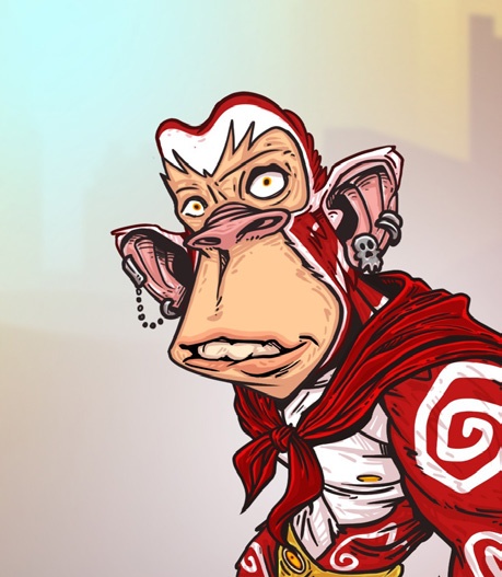 Liquid Ape Cowboy with lasso