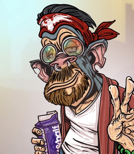 Liquid Ape Zombie character art