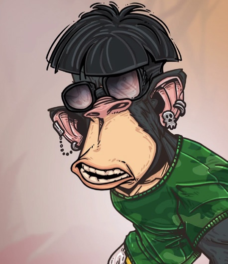 Liquid Ape sunglasses and green jacket